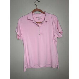 Peter Millar Performance Polo Women's Size Large Pink Sporty Preppy UPF50